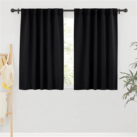 Amazon.com: RYB HOME Small Window Curtains Blackout, Privacy Thermal ...