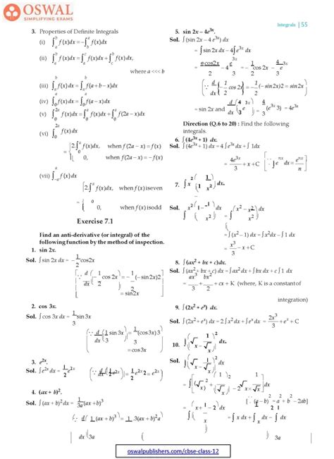 NCERT Solutions for Class 12 Maths Chapter 7 Exercise 7.1