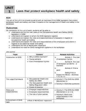 The aim of this unit is to provide students with an overview of the NSW ...