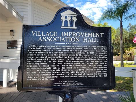 Oak Hill Village Improvement Association Historic Marker - Robert Redd ...
