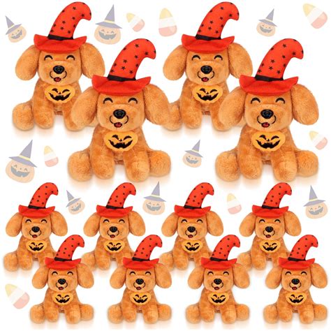 Amazon.com: Jenaai 12 Pcs Halloween Stuffed Animal Bulk 4 Inch ...