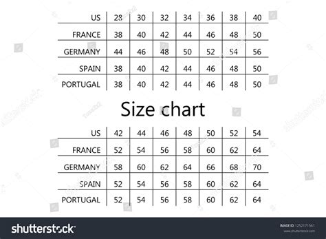 Image result for Table Size Chart