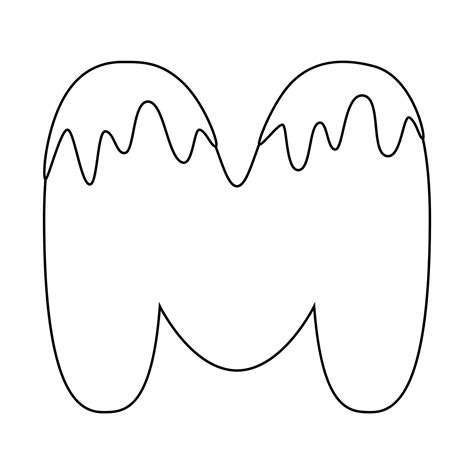 Letter M Bubble Letter