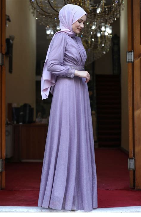 Violet Hijab Evening Dress 2611 | Sefamerve