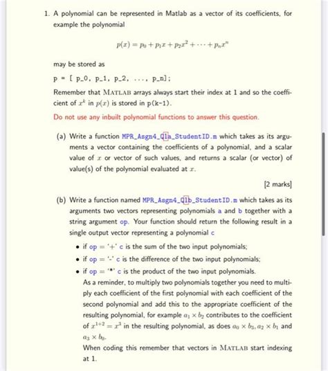 Polynomial Functions MATLAB 的图像结果