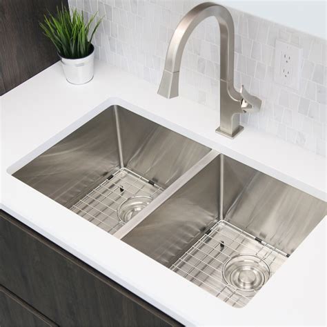 STYLISH - 30 inch Double Bowl Undermount Stainless Steel Kitchen Sink ...