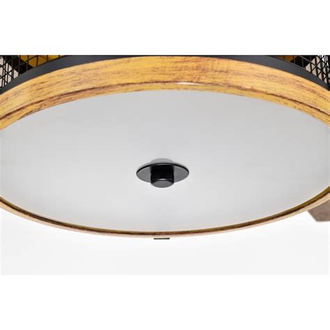 Home Accessories Inc 52-in Matte Black with Front Side Red Oak Back ...