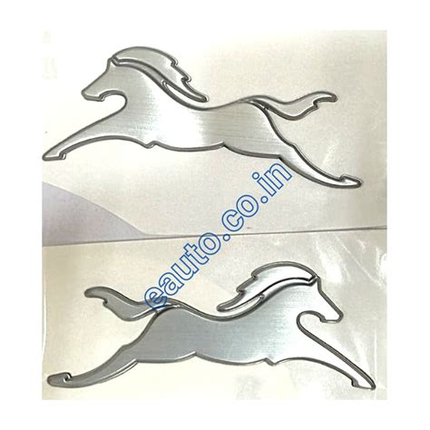 Monogram Set for TVS Apache RTR 160 | RTR 180 | Horse | Silver Colour
