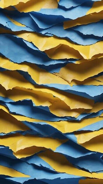 Torn paper in yellow and blue tones | Premium AI-generated image