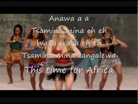 (246) Shakira - Waka Waka + lyrics - YouTube | Waka waka song, Waka ...
