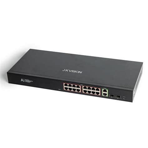 JK VISION 16 Channel GIGA POE' 16 Port Gigabit PoE Switch | 16 PoE+ ...