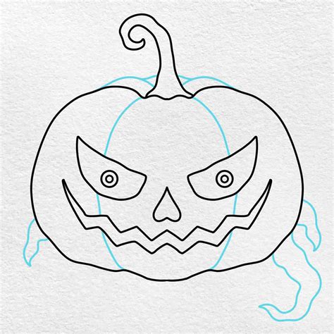 Scary Jack O Lantern Drawing