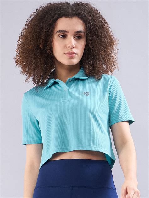 SG Women's Polo T-Shirt Aqua Blue – TeamSG