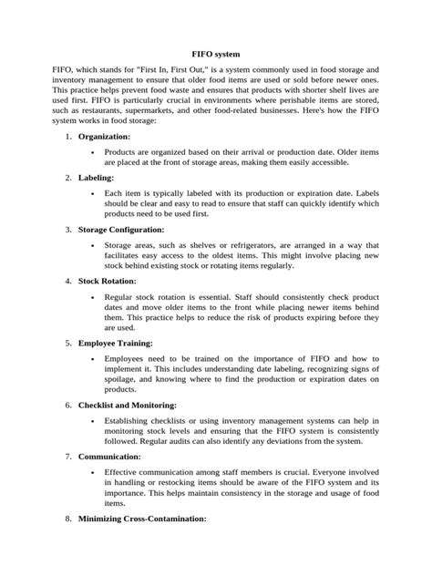 Image result for FIFO System Process Flow