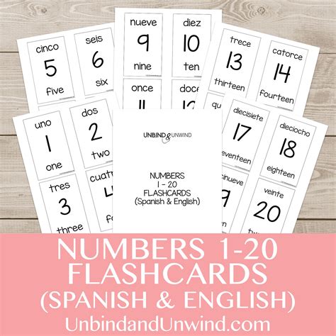 Spanish Number Flashcards Printable - Printable Word Searches