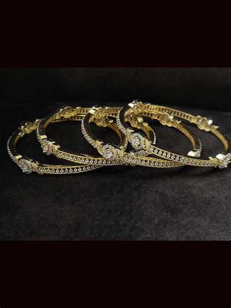 Set of two single line AD circular design bangles(non-openable) – Odara ...