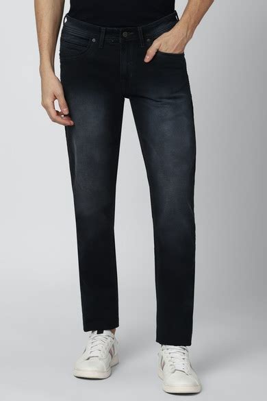 Buy Men Black Dark Wash Jeans Online - 706088 | Peter England