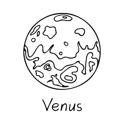 Venus Planet Drawing