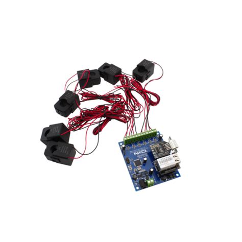 Industrial Current Monitor 6-Channel 10-100 Max Amps Wired Split Core ...