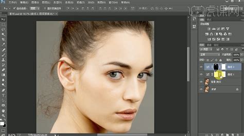 Photoshop双曲线磨皮教程：学习给广告级人物后期精修美化皮肤，商业修图 - PSD素材网
