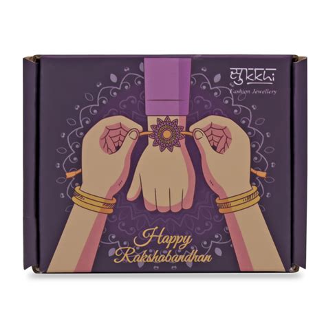 Sukkhi Incrediable Gold Plated Rakhi with Roli Chawal and Raksha Bandh ...
