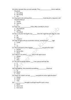 General Aptis Grammar TEST for Spanish speakers by Chatterbox Kids Club