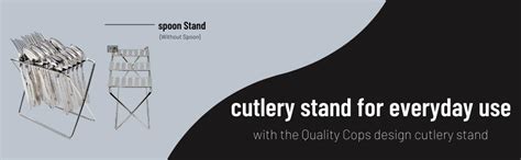 Quality Cops Spoon Holder Stand (Only Stand) Stainless Steel Cutlery ...