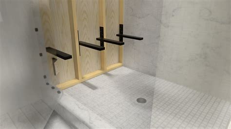 Floating Shower Bench Kit With Schluter® Kerdi Original Shower Bench ...
