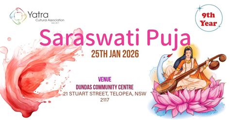Saraswati Puja 2026, Dundas Area Neighbourhood Centre, Epping, 25 ...