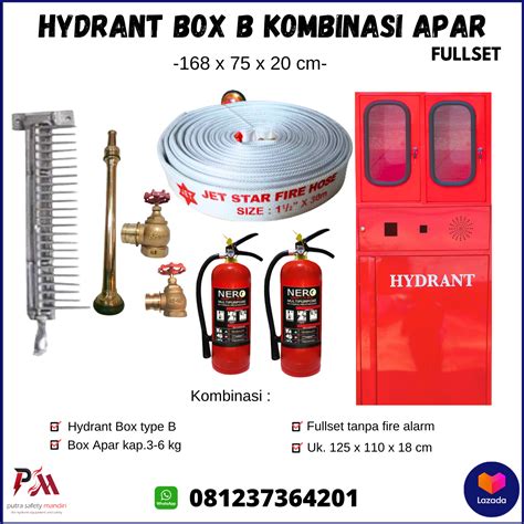 FULLSET HYDRANT BOX TYPE B KOMBINASI KOTAK APAR 168 x 75 x 20 CM TANPA ...