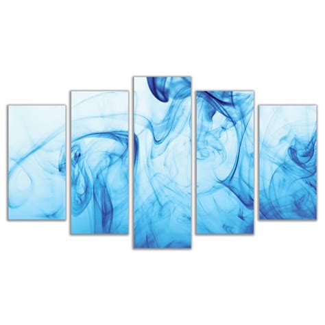 Abstract wall art decoration Blue and white