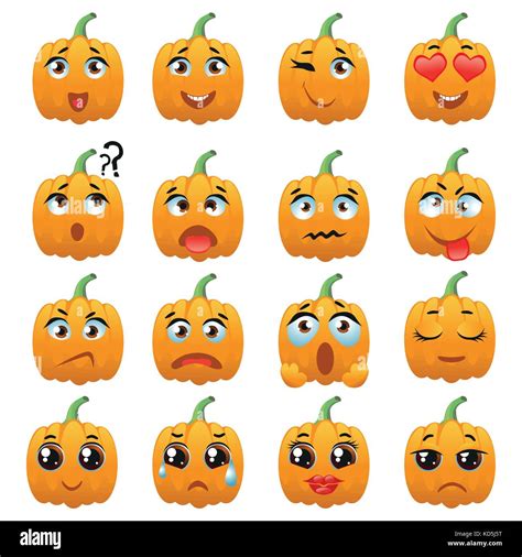 Halloween pumpkins faces icon Stock Vector Images - Alamy