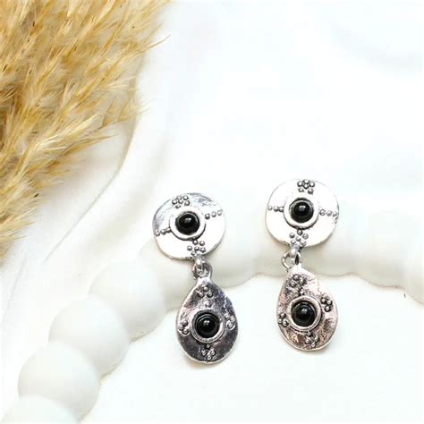 TFC Kala Chaand Silver Plated Dangler Earrings