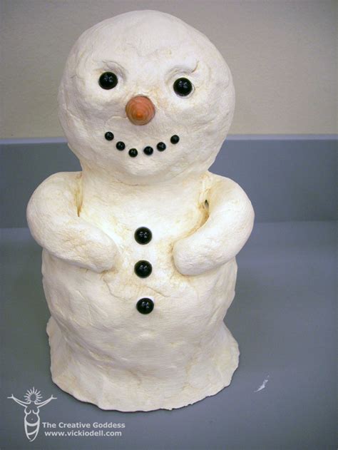Paper Clay Snowman Tutorial 的图像结果
