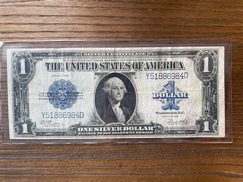 1923 - 1 Silver Certificate Silver Dollar Bill - Silver Certificate ...