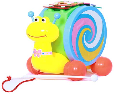 Buy HALO NATION® Xylo Snail Xylo Pull Toy - Music Maker Pull Along ...