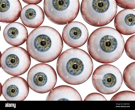 3d rendered illustration of a group of eyeballs Stock Photo - Alamy