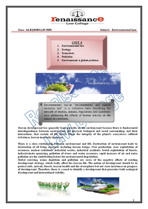 Environmental Law and Its Impact on Human Development: A Comprehensive ...