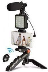 Vlogging Kit for Video Making with Bluetooth Remote, Mic, Mini Tripod ...