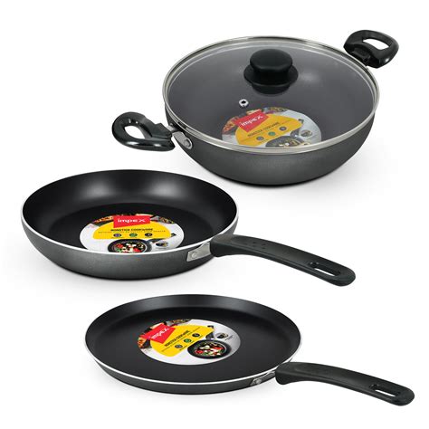 Impex Envy 4 Piece Nonstick Cookware Set (NV 444R) - Grey – Impex Webstore