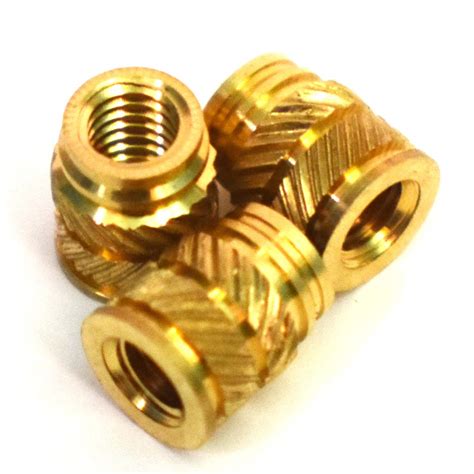 [ J&J Products, Inc ] M4 Brass Insert 40pcs,6.5mm OD, 7.9 mm Length ...