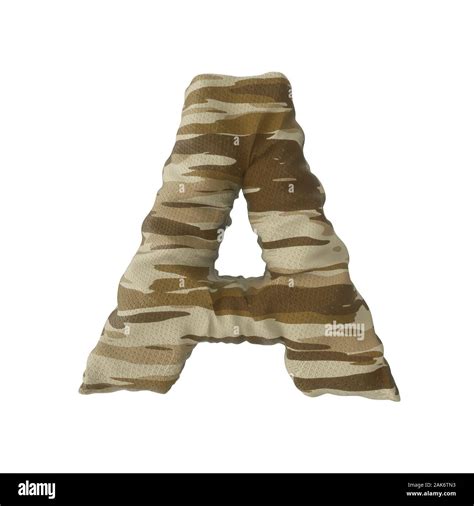 Camouflage english alphabets font texture - 3D Render Image Stock Photo - Alamy
