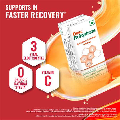 ORSL Rehydrate Electrolyte Orange Drink | Uses, Side Effects, Price ...