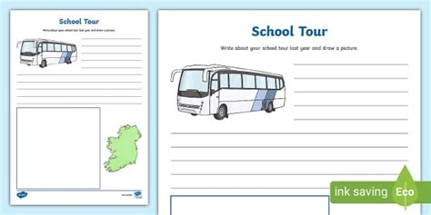 Last School Tour Writing Worksheet