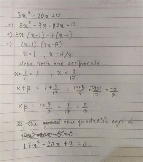 find the quadratic equation whose roots are reciprocals of the roots of ...