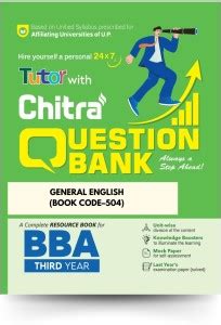 General English (Book Code–504) BBA Semester 5 Chitra Question Bank For ...