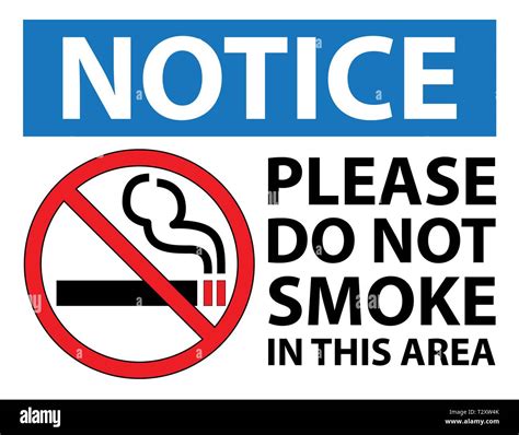 No Smoking Area Sign