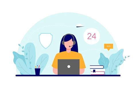 Online consultation, online customer support concept. vector ...