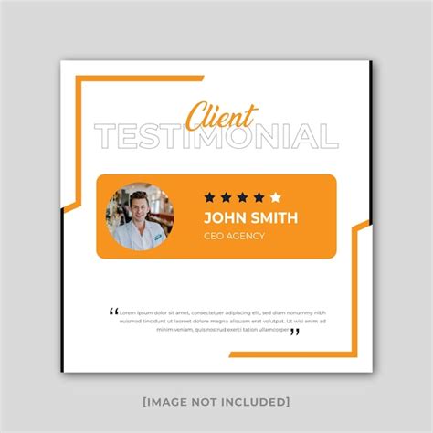 Um panfleto que diz o depoimento do cliente nele | Vetor Premium