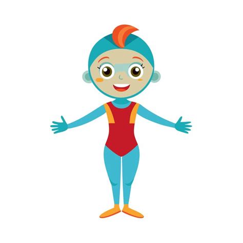 Beautiful professional cartoon character design vector illustration ...